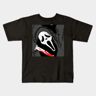 Scream VI  (Scream 6)  ghostface ghost face scary horror movie graphic design by ironpalette Kids T-Shirt